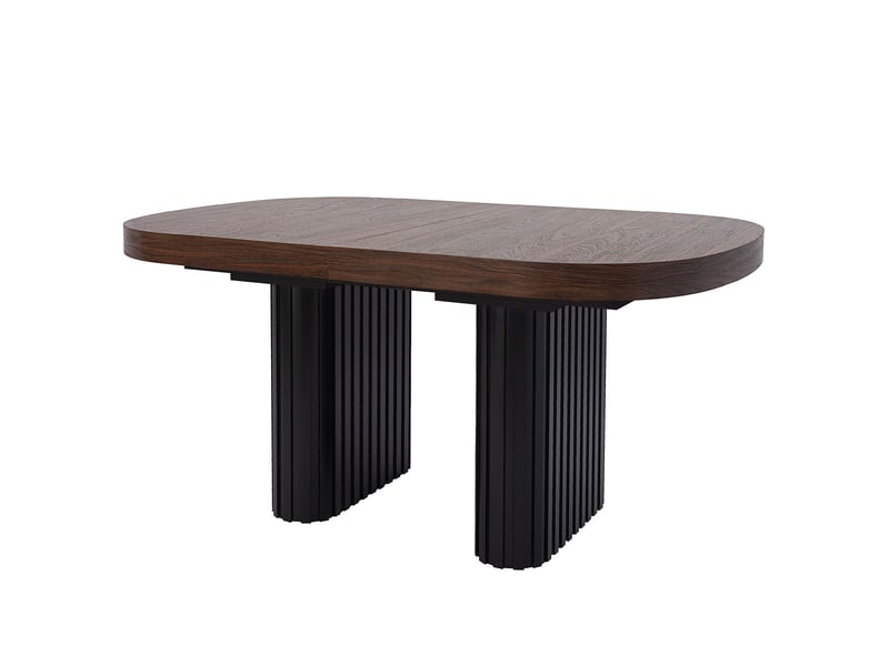 Table ovale extensible 110-260cm pieds design buxton bois noisette Buxton - Conforama A