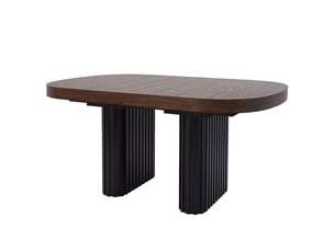 Table ovale extensible 110-260cm pieds design buxton bois noisette