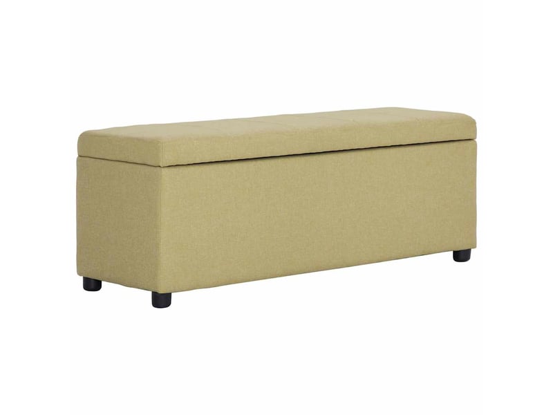  Banc d'entrée, banc d'intérieur avec compartiment de rangement 116 cm vert polyester  - Conforama B