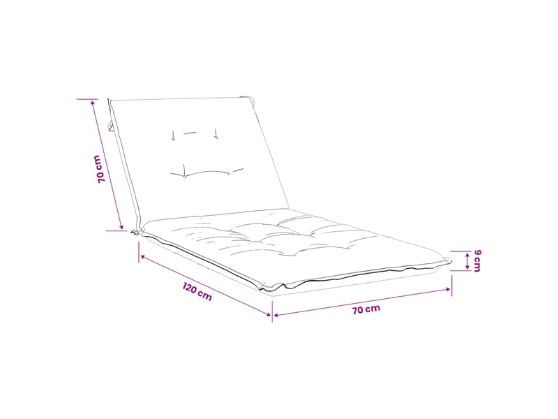 Coussin de transat, coussin pour bain de soleil gemert 100 % polyester vert vif. Cf56225 - Conforama E