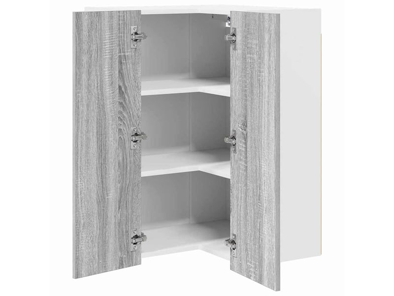  Meuble de rangement, armoire suspendue gris sonoma et blanc 57x57x80cm  - Conforama E