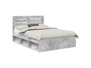 Lit 2 places 150x200 cm    coloris gris