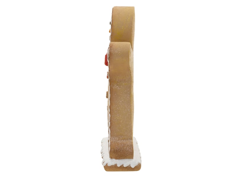  Ecd germany figurine de noël bonhomme en pain d'épices à led 75 cm, décoration lumineuse d'interieur sur piles (non incluses) avec un nœud papillon, ornement à poser pour cheminée plateau de table ECD Germany GmbH - Conforama D