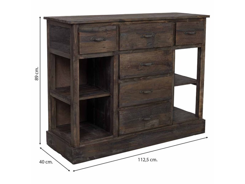  Console en bois marron 112,5x40x89 cm h  - Conforama C