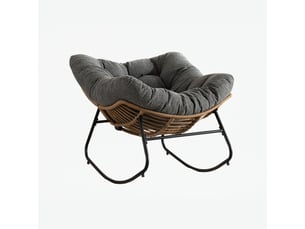 Fauteuil fixe <strong>OKMYHOME</strong> <strong></strong> Tissu gris vendu A l'unité