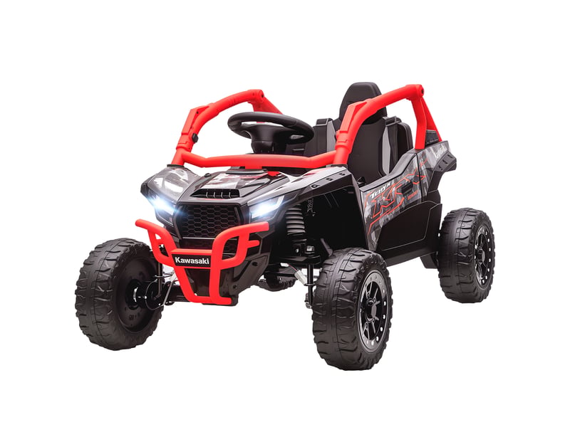  Voiture électrique kawasaki teryx krx 1000 sous licence, 12 v, pour enfants, avec télécommande et suspension arrière, rouge.  - Conforama B