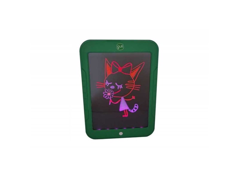 Tablette de dessin électronique gulli magic pad xl noire avec 12 feutres néon et 42 pochoirs 1-14771501 - Conforama C