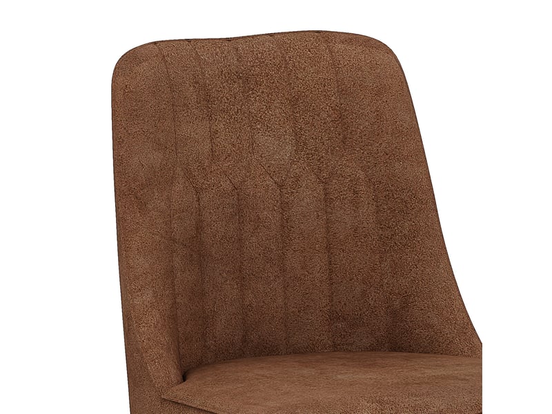  Tabourets de bar 95,5-117,5 cm lot de 2, réglables, pivotants 360°, structure métal, tissu technique, marron et noir  - Conforama E
