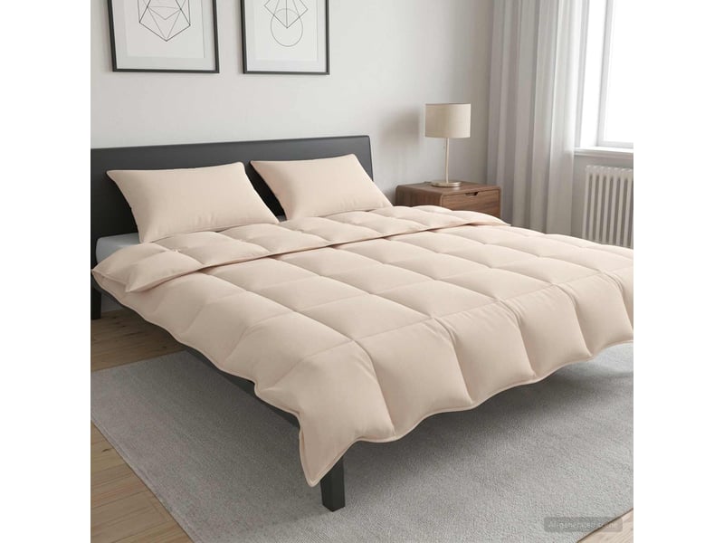  Ensemble de duvet 2 pcs - couette 260 x 240 cm 250 gsm kapok naturel beige  - Conforama B