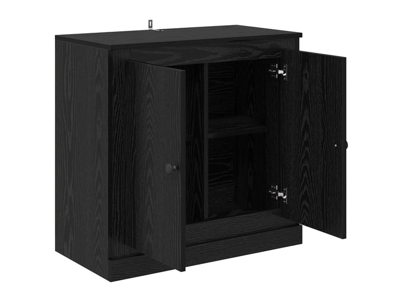  Buffet - bahut - meuble de rangement 70 x 35,5 x 67,5 cm chêne noir bois d'ingénierie  - Conforama E