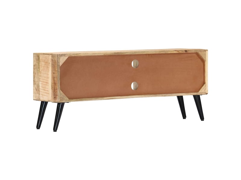  Meuble tv - banc tv - meuble de rangement 115x30x47 cm bois massif de manguier  - Conforama E