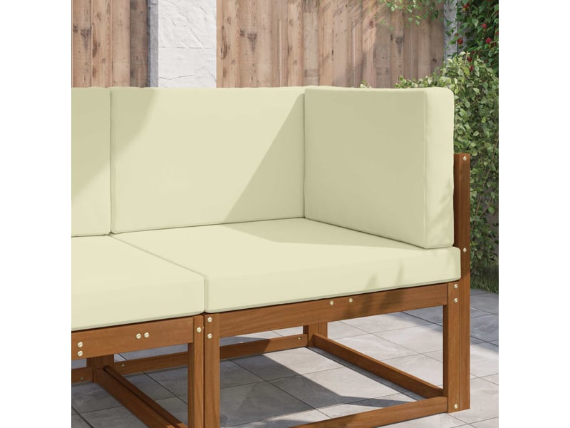 Coussin de canapé d'extérieur, coussin de chaise polyester crème 80 x 80 cm cf54083 - Conforama B