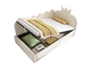 Lit coffre 90x200 cm   Fay Lum coloris beige