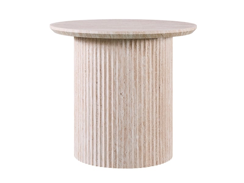  50 table d'appoint couleur travertin d50 cm  - Conforama A