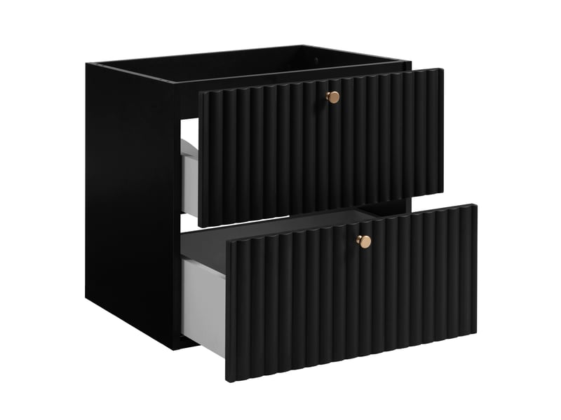  Meuble sous vasque suspendu bello noir 60 cm  - Conforama E