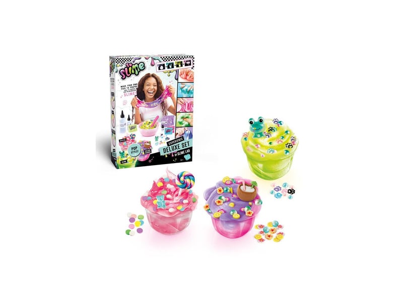  Kit slime deluxe slime lab 3 textures avec decorations et charms CTSSC466 - Conforama B