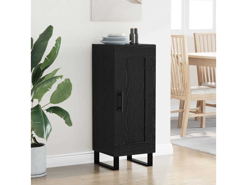  Buffet - bahut - meuble de rangement chêne noir 34,5 x 34 x 90 cm bois d'ingénierie et fer  - Conforama D
