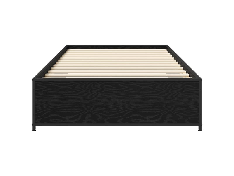  Lit simple- lit adulte -  cadre de lit chêne noir 80 x 200 cm bois d'ingénierie  - Conforama C