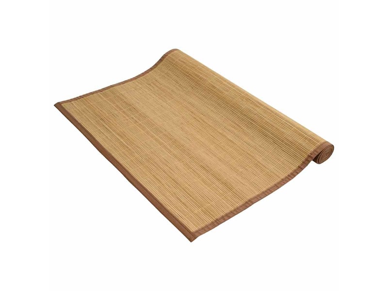 Tapis intérieur ; tapis de sol ; tapis en bambou 160x230 cm marron  - Conforama D
