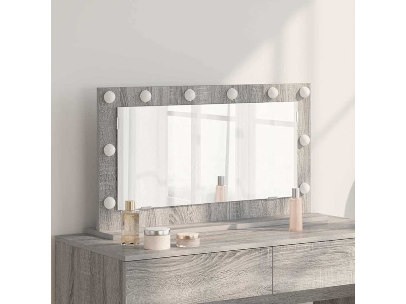  Miroir de vanité, miroir de coiffeuse gris sonoma 80 x 45 x 18 cm rectangulaire cf62785  - Conforama B