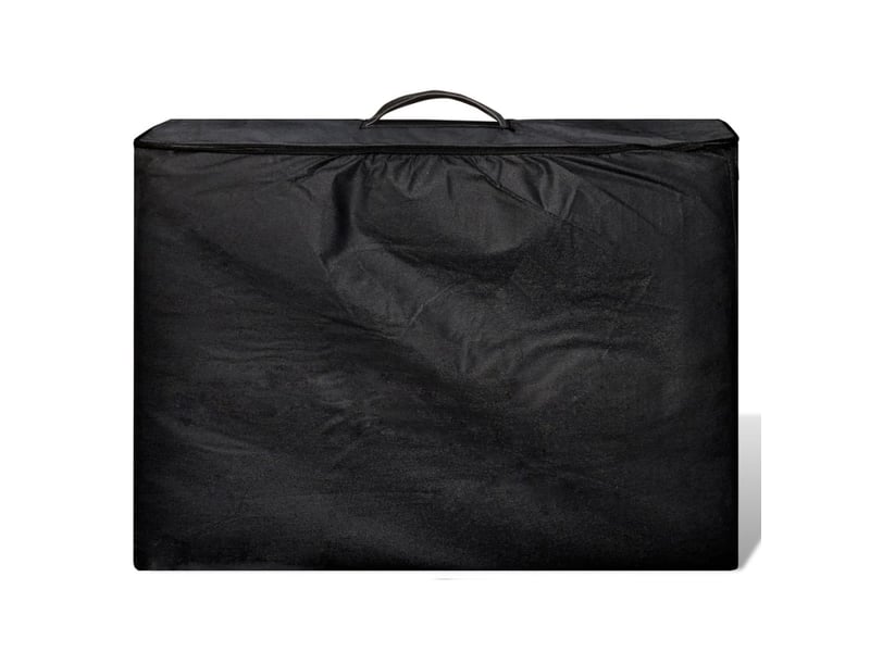  Table pliable de massage 4 zones avec cadre en inox noir 02_0001890  - Conforama D