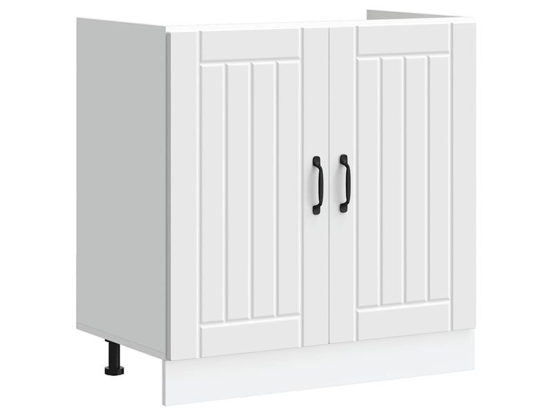 Meuble de cuisine, meuble de base de lavabo blanc bois d'ingénierie - Conforama A