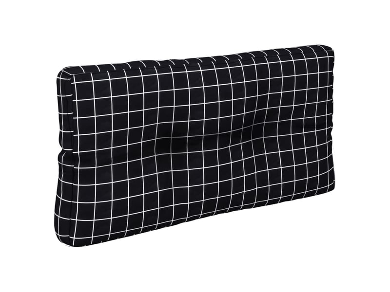  Lot de 2 coussins de palette, coussins de canapé motif à carreaux noir tissu cf59546  - Conforama D