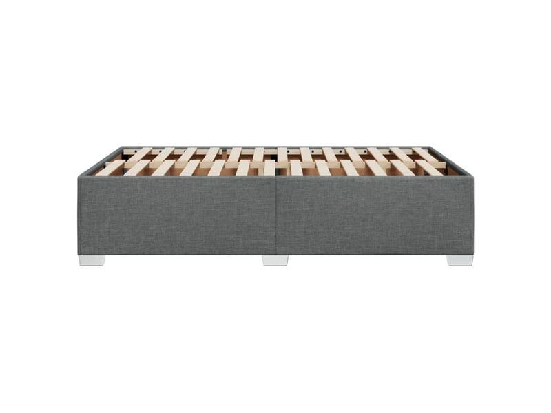  Lit double- lit adulte -  cadre de lit sans matelas gris foncé 120x190 cm tissu  - Conforama D