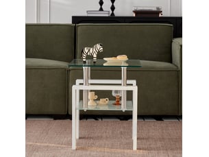 Table basse carré(e) coloris transparent EVRYAE - 45 cmx45 cm