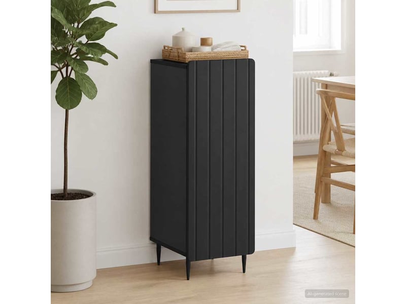  Buffet - bahut - meuble de rangement noir 34,5 x 33 x 92 cm bois d'ingénierie  - Conforama D