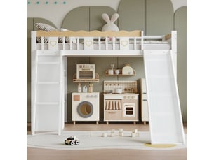 Lit mezzanine 90x200 cm SOGEU coloris gris