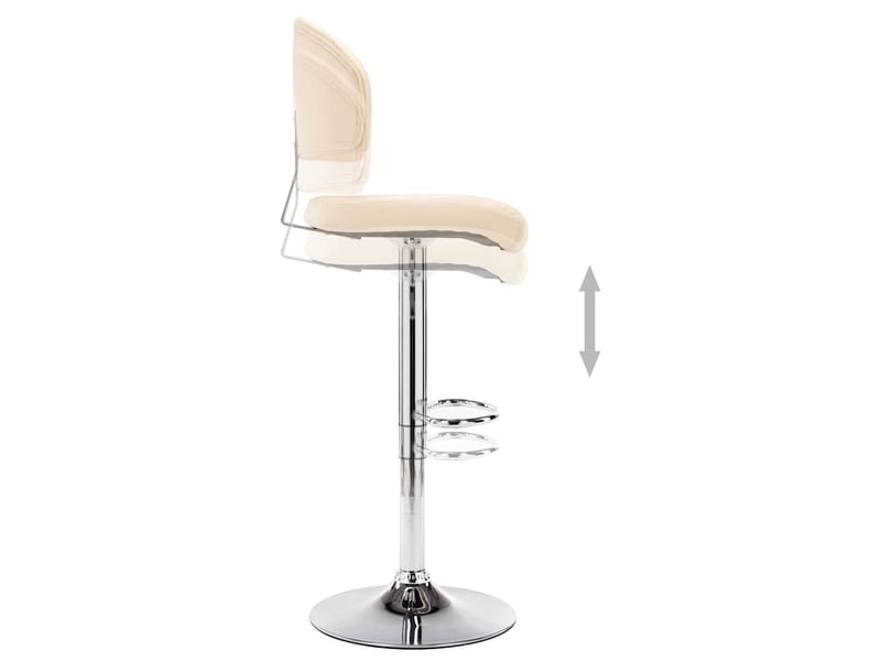  Tabouret de bar, chaise de bar crème similicuir shl84591  - Conforama E