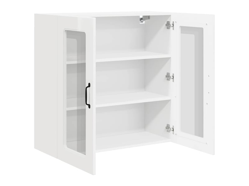  Meuble mural de cuisine | armoire de cuisine blanc brillant 80x31x80cm shl9643  - Conforama E