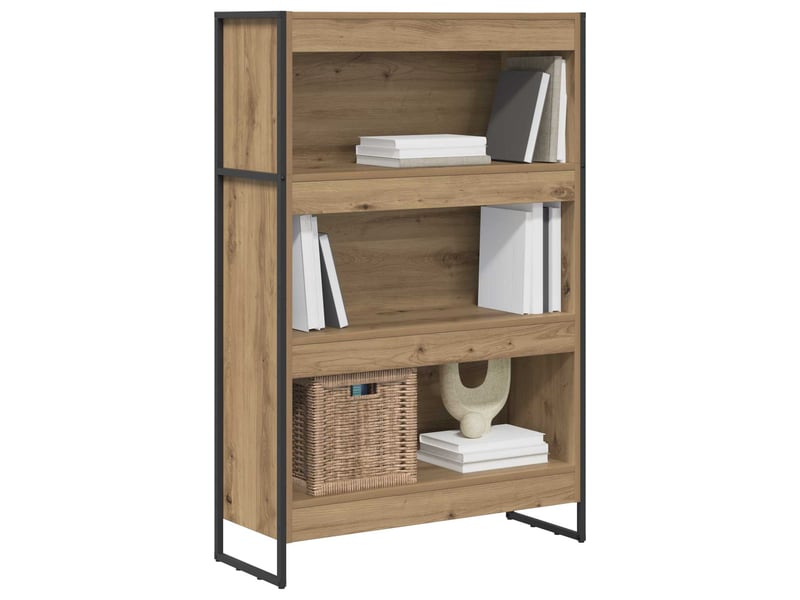 Bibliothèque, armoire à livres 80 x 30 x 121 cm bois d'ingénierie chêne artisan - Conforama C