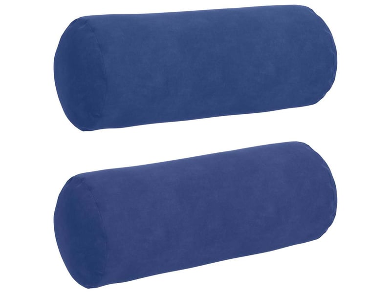  Lot de 2 coussins d'accent, coussins décoratifs, coussins lombaires bleu police ø 15 x 40 cm cf56719  - Conforama A