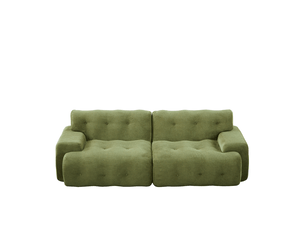 Canapé droit convertible URBAN MEUBLE 3 places Tissu vert
