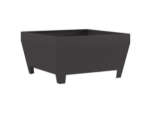 Brasero exterieur, foyer noir 80x80x43 cm acier patiné