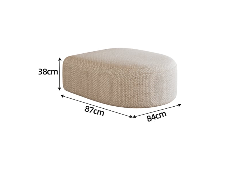 Ottoman blanc y168 – pouf design contemporain, siège moderne pour salon - Conforama C
