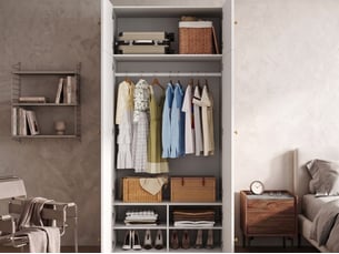 Armoire LEYTN coloris blanc largeur 90 cm