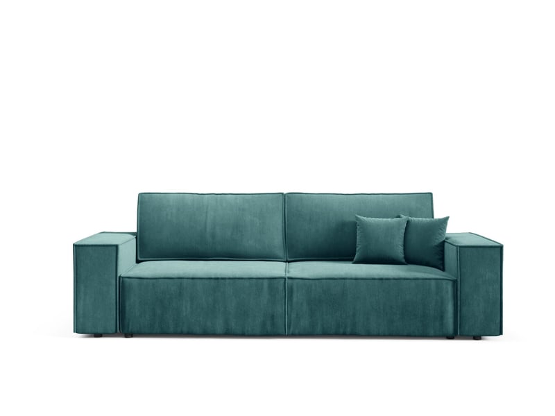 Canapé convertible mille mini turquoise - Conforama A