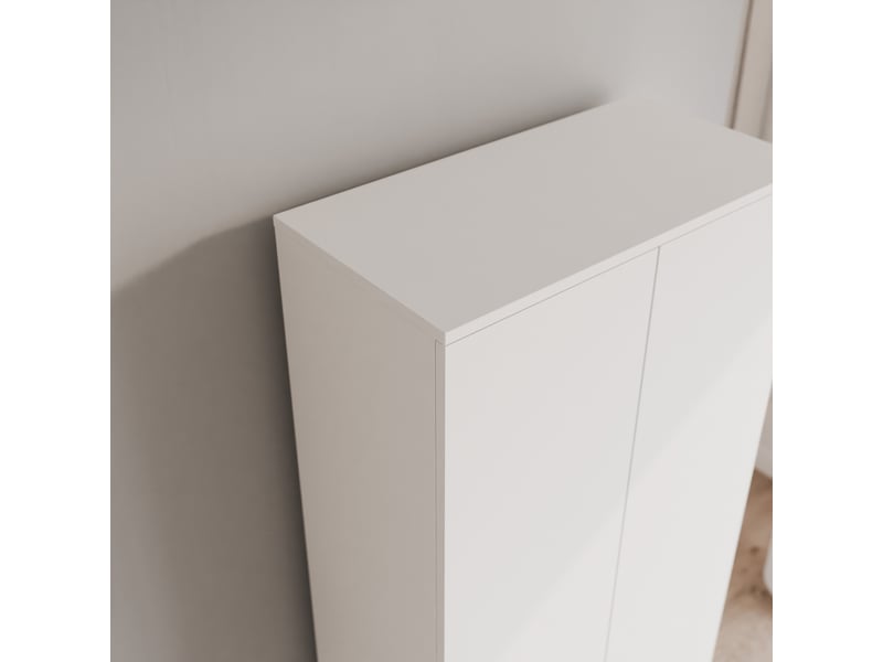  Armoire tio - 2 portes - 6 compartments - 70x34x189 cm - blanc TIO - Conforama D