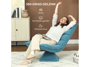 Fauteuil convertible  <strong></strong> Velours bleu