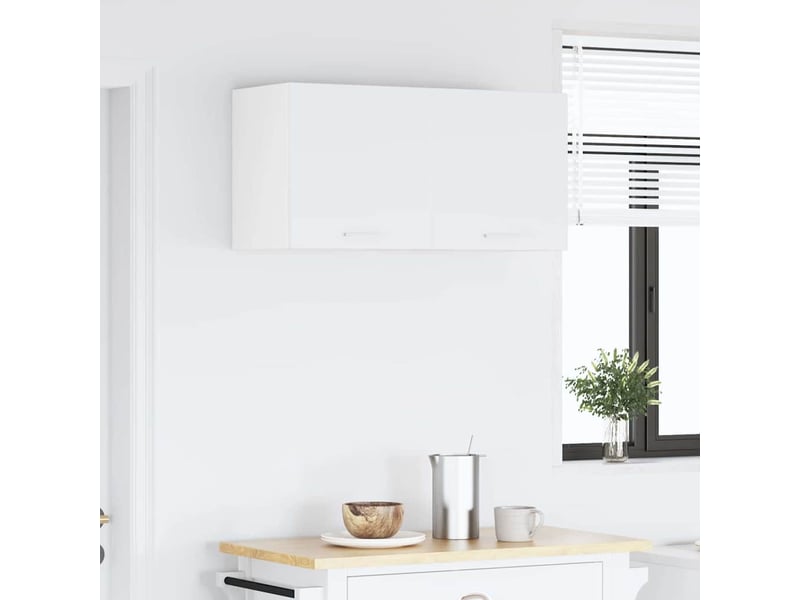  Meuble de rangement cuisine, armoire suspendue 2 pcs blanc bois d'ingénierie shl2459  - Conforama D
