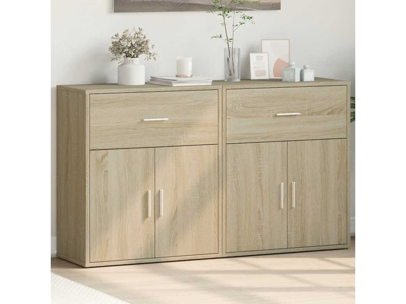  Buffets 2 pcs - bahut - meuble de rangement chêne sonoma 60x31x70 cm bois d'ingénierie  - Conforama B
