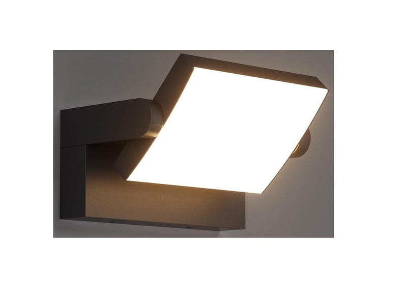  Applique murale extérieure led 5000lm 3000k ip65 noir  pivotant 360° lumière chaude 36w 7914674571 - Conforama A
