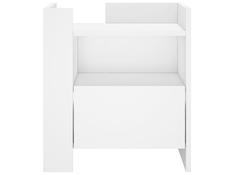  Table de chevet - cabinet de chevet - table de nuit blanc 45x50x50 cm bois d’ingénierie  - Conforama C
