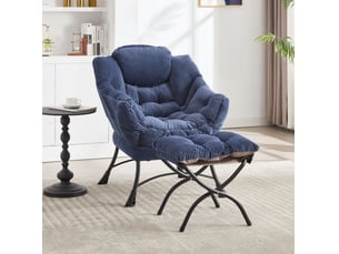 Fauteuil fixe  WISHDOR Tissu bleu