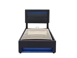 Lit coffre 90x190 cm DZMDIP   coloris noir