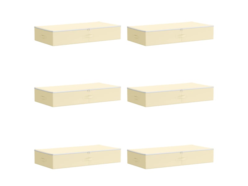 Boîte de rangement 6 pcs tissu intissé 100x50x18 cm 90 l shl69447 - Conforama A