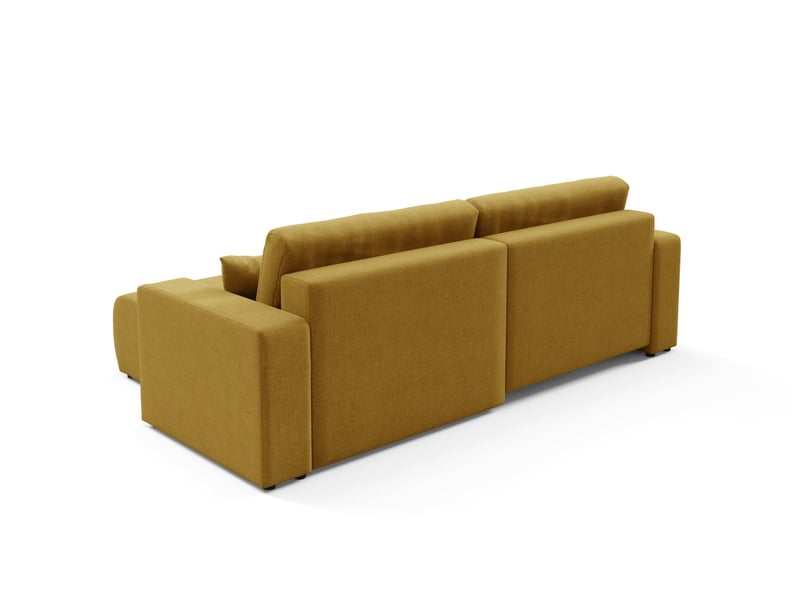 Canapé d'angle convertible molinio l jaune - Conforama E